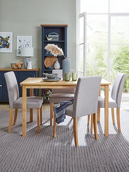Very Home Primo 120 Cm Dining Table + 4 Fabric Chairs