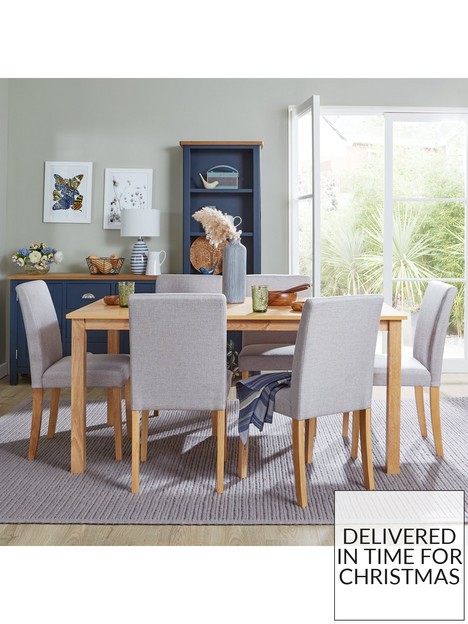 very-home-primo-150-cm-dining-table-6-fabric-chairs