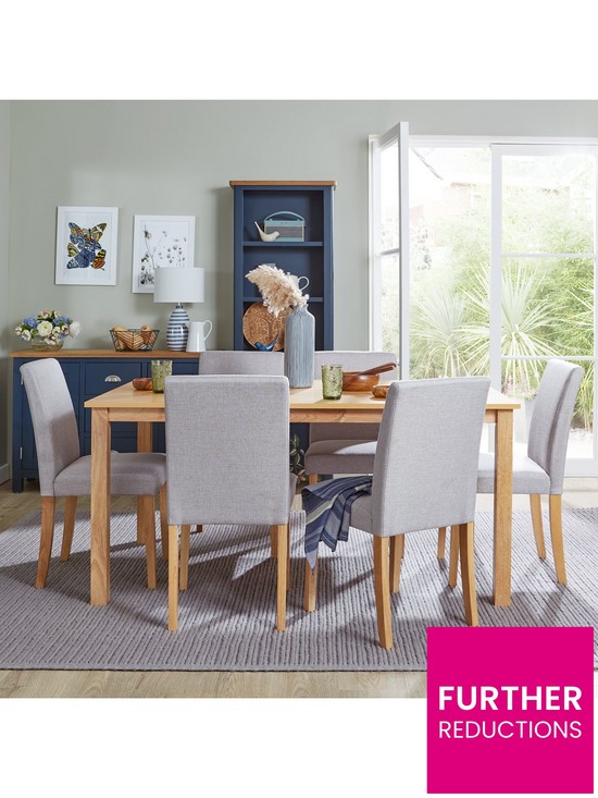 front image of very-home-primo-150-cm-dining-table-6-fabric-chairs