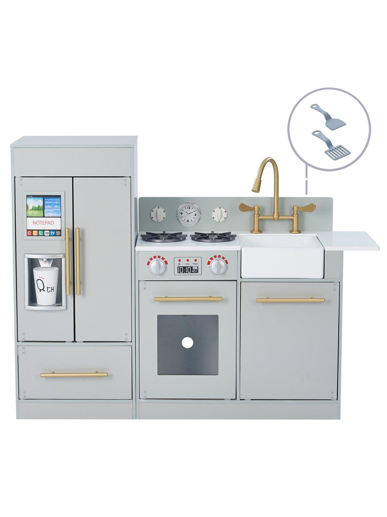 Little Chef Charlotte Modern Play Kitchen Silver Grey Gold