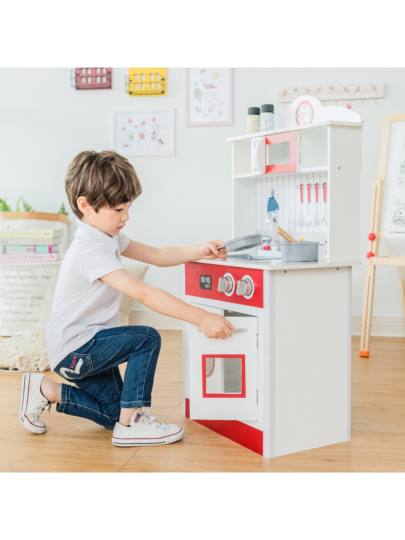Teamson Kids Little Chef Madrid Classic Play Kitchen Red White Very
