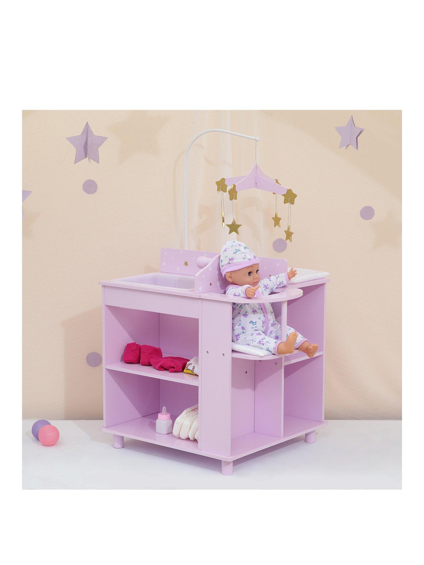 undefined Olivia's Little World - Twinkle Stars Princess Baby Doll Changing Station with Storage