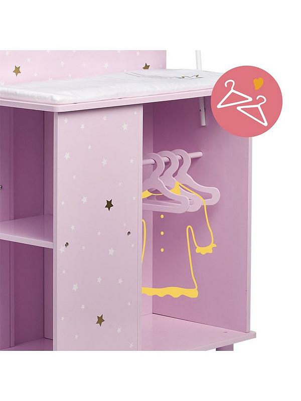 Image 5 of 7 of Teamson Kids Olivia's Little World - Twinkle Stars Princess Baby Doll Changing Station with Storage