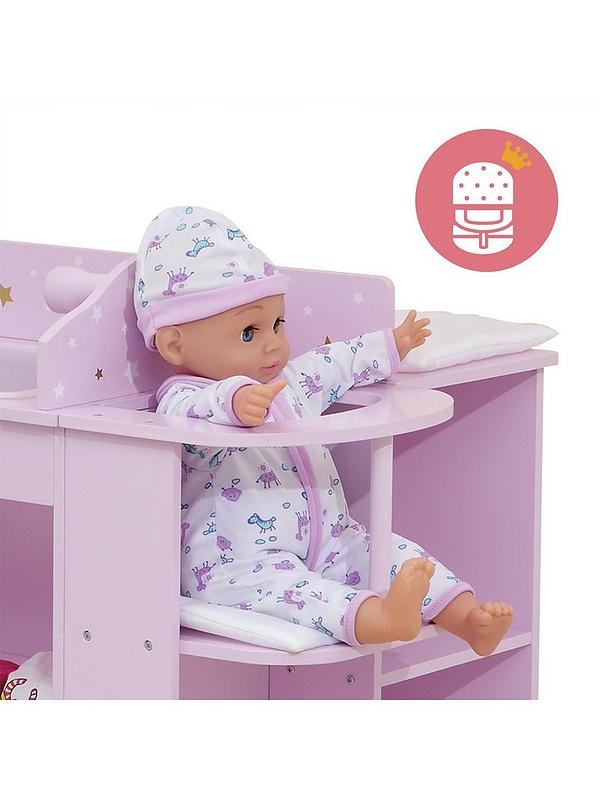 Image 7 of 7 of Teamson Kids Olivia's Little World - Twinkle Stars Princess Baby Doll Changing Station with Storage