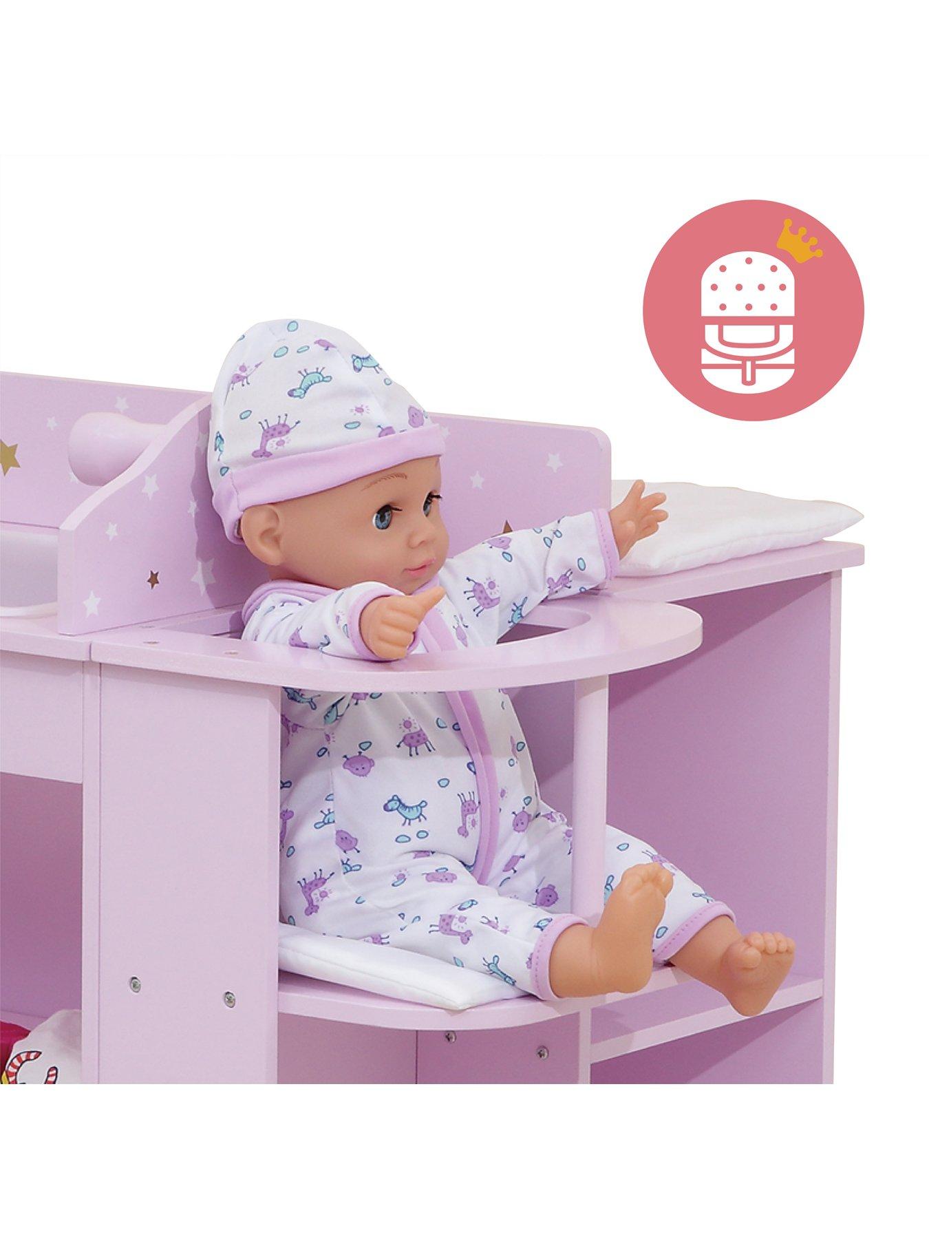 Teamson Kids Olivia's Little World - Twinkle Stars Princess Baby Doll  Changing Station with Storage