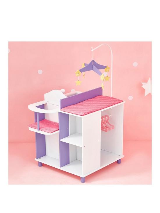 front image of teamson-kids-olivias-little-world-little-princess-baby-doll-changing-station-with-storage