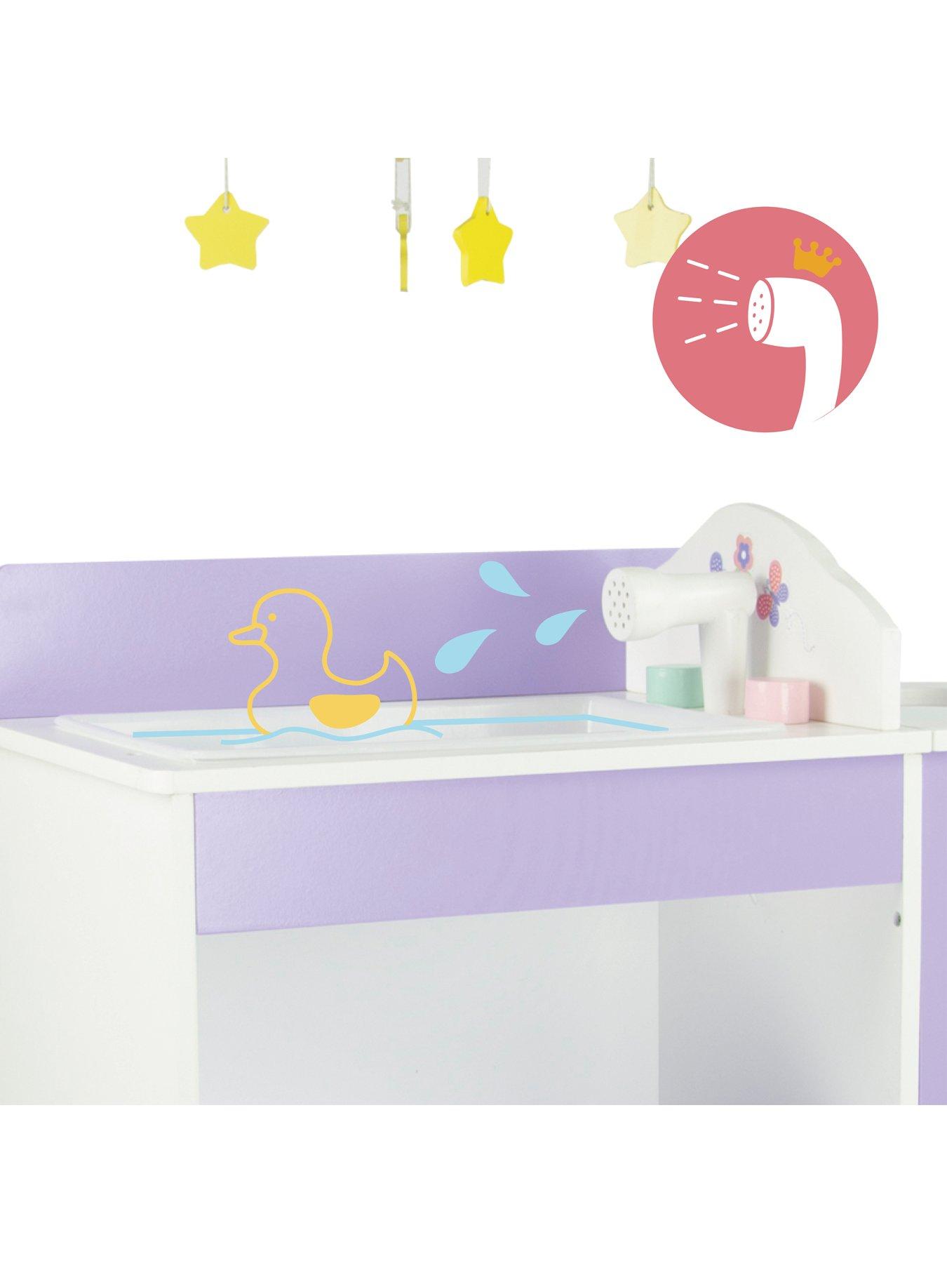 Image 4 of 7 of Teamson Kids Olivia's Little World - Little Princess Baby Doll Changing Station with Storage