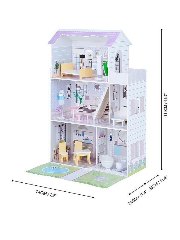Image 2 of 7 of Teamson Kids Olivia's Little World&nbsp;- Lavender Handcrafted Grand Dollhouse and Accessories