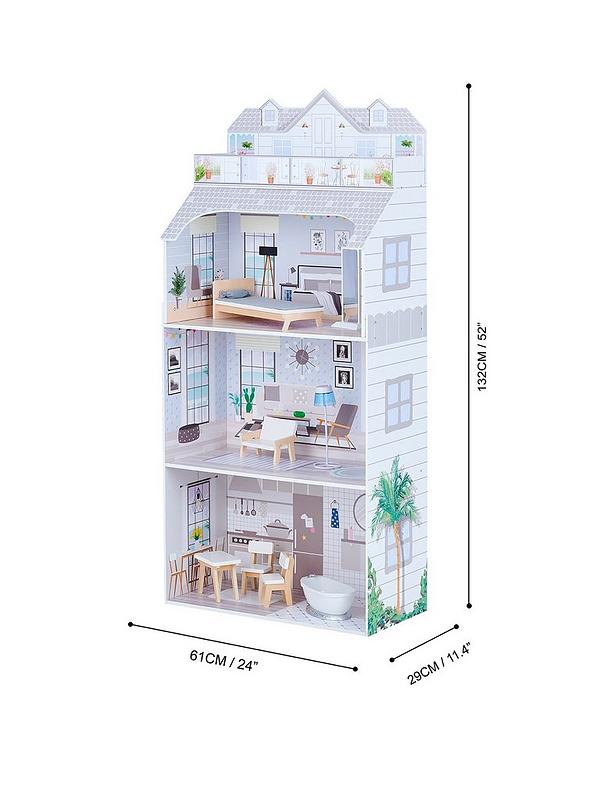 Image 2 of 7 of Teamson Kids Olivia's Little World 3-Floor Deluxe Dollhouse with&nbsp;Accessories (Grey)