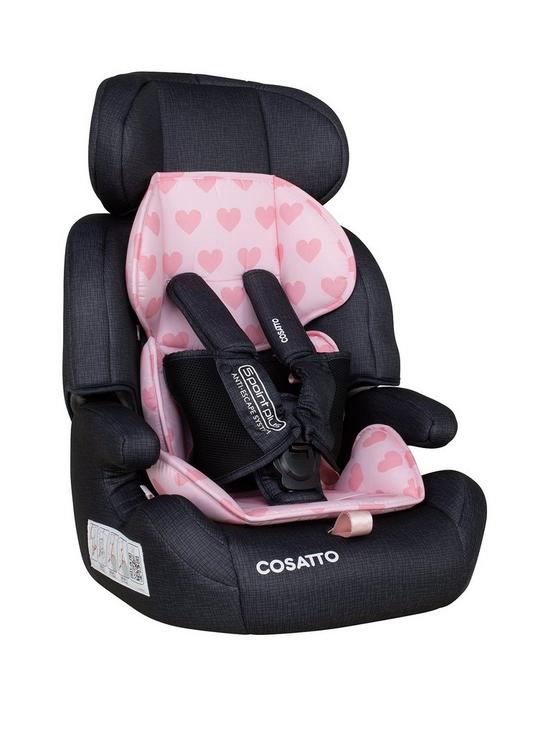stillFront image of cosatto-zoomi-group-123-car-seat-hearts