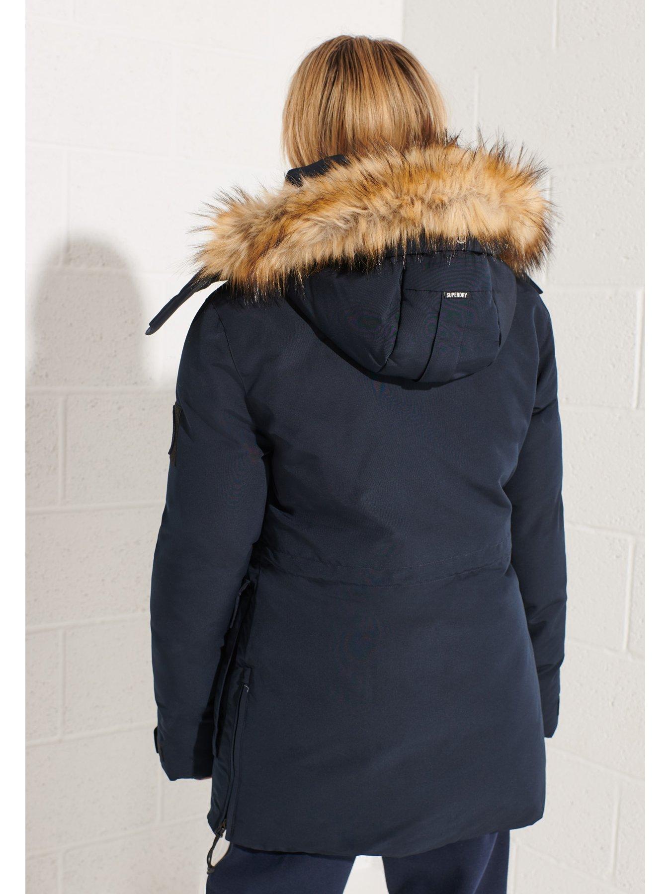 Coats & Jackets Code Everest Faux Fur Parka - Navy