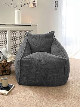 Product photograph of Rucomfy Weave Bean Bag Chair from very.co.uk