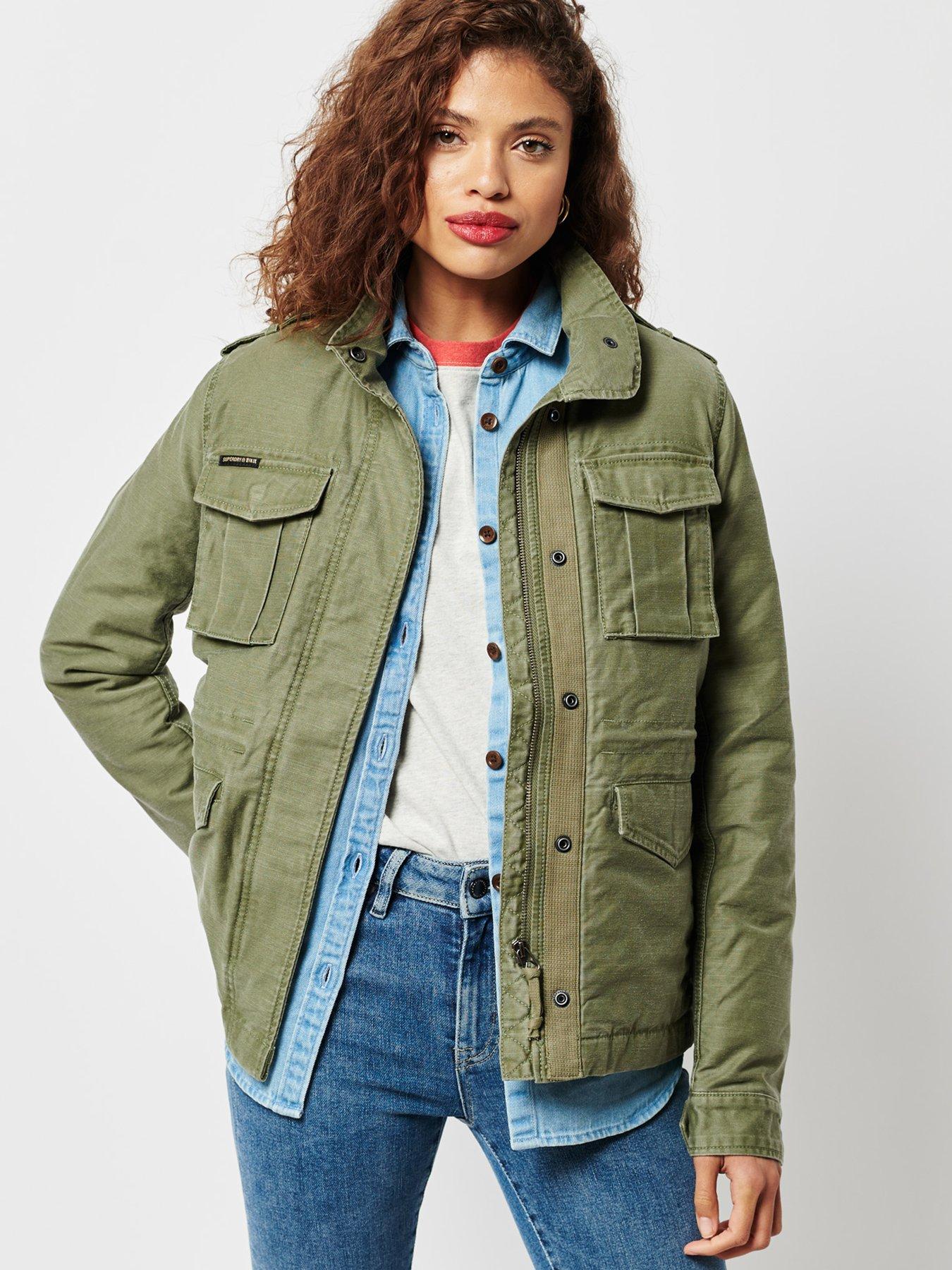 Womens Khaki Military Jacket