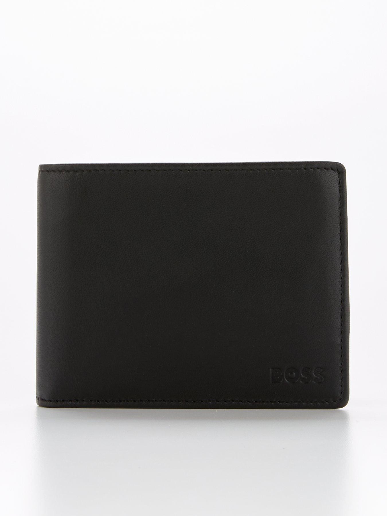 BOSS Crosstown Leather Wallet With Coin Pocket Black very