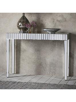 Product photograph of Gallery Avenel Mirrored Console Table from very.co.uk