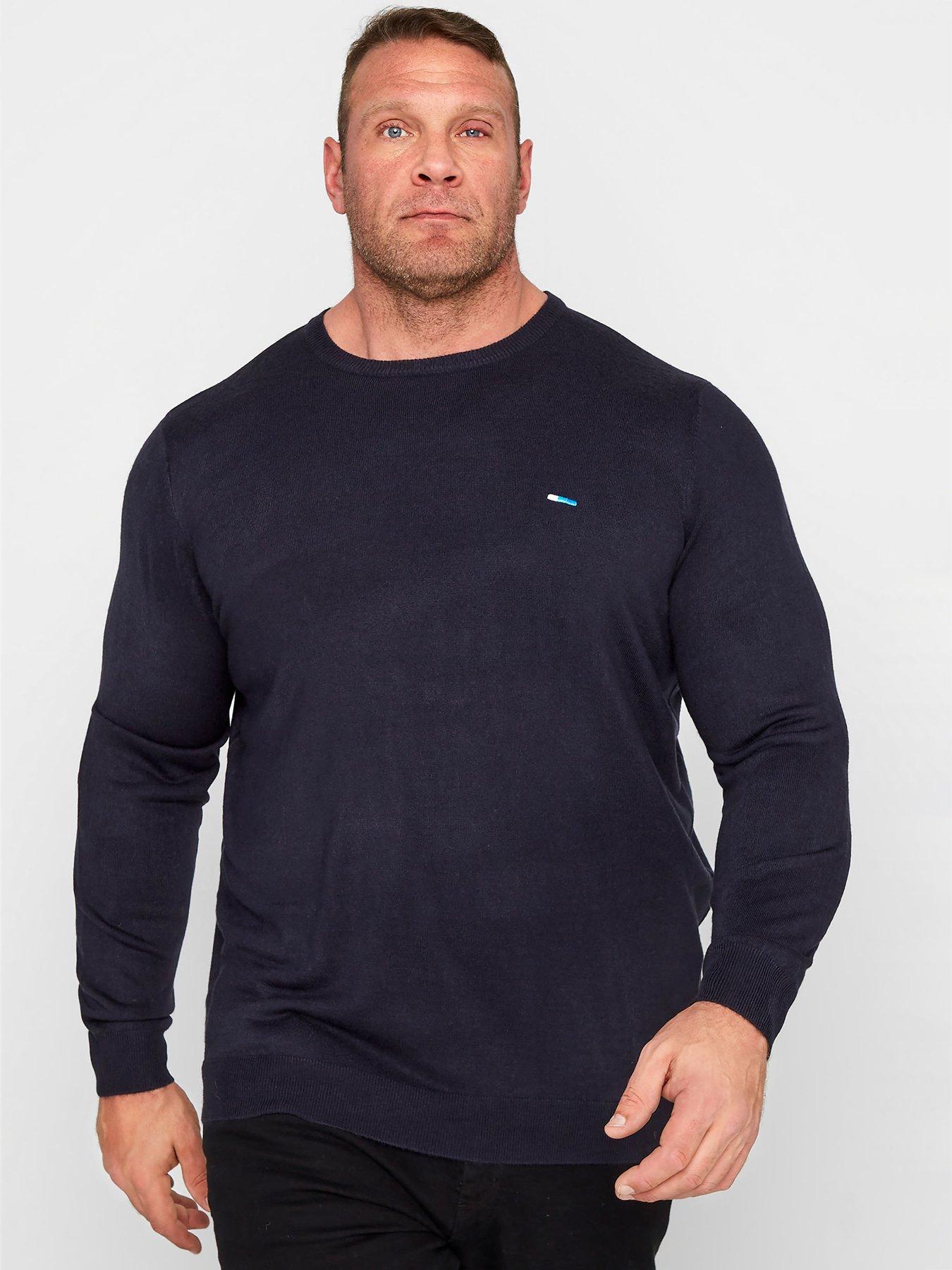 BadRhino Crew Neck Knitted Jumper - Navy