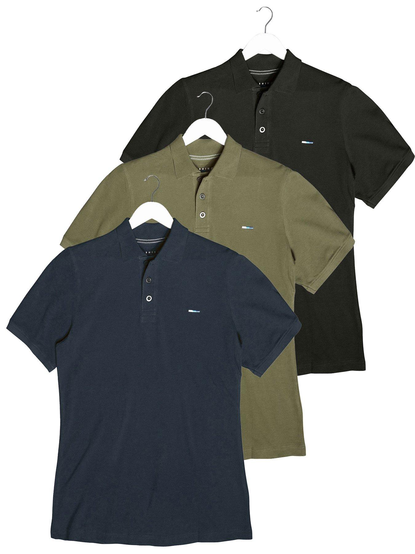 Image 1 of 4 of BadRhino 3 Pack Plain Polo Shirt - Multi