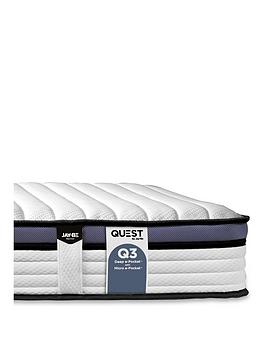 Product photograph of Jaybe Quest Q3 Epic Comfort Deep E-pocket Amp Micro E-pocket Single Mattress from very.co.uk