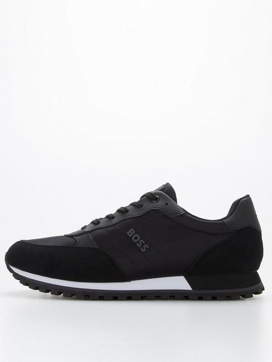 BOSS Parkour Mix Fabric Runner Trainers - Black | very.co.uk
