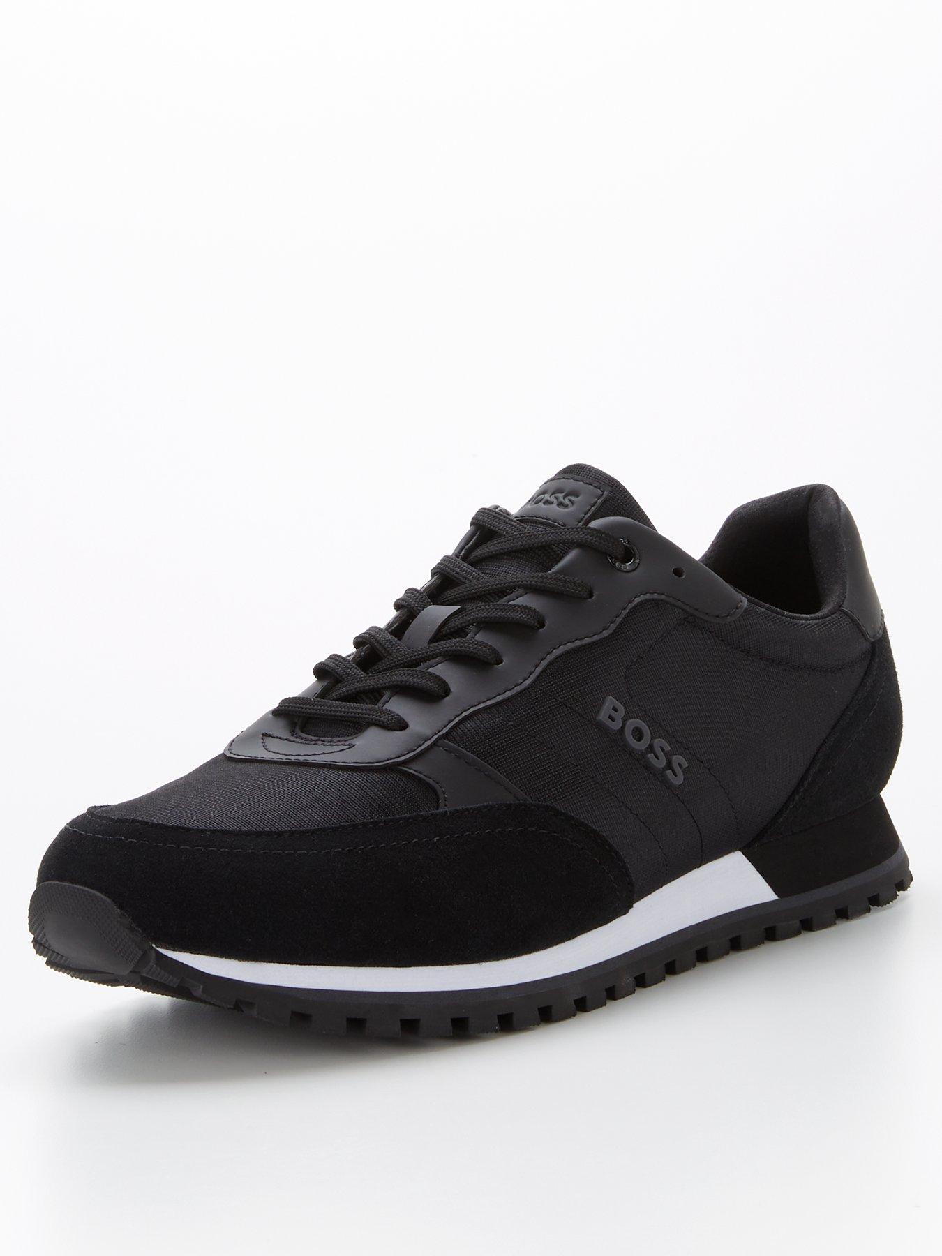 BOSS Parkour Mix Fabric Runner Trainers - Black | Very.co.uk