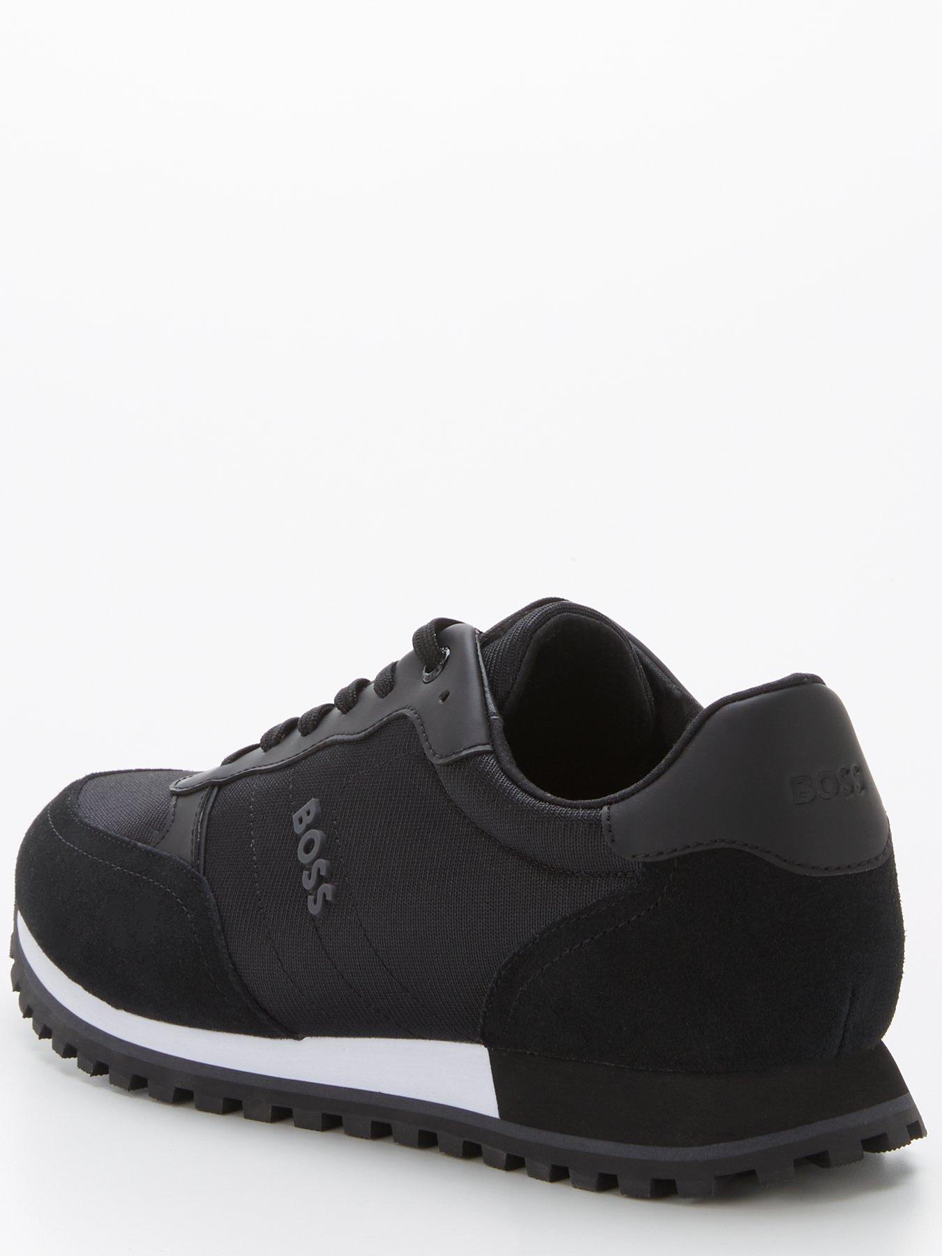 BOSS Parkour Mix Fabric Runner Trainers - Black | Very.co.uk