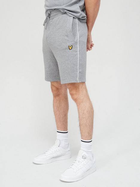 lyle-scott-fitness-contrast-piping-sweat-shorts-grey-marl
