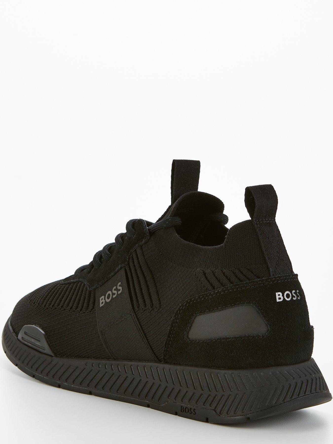 boss titanium knit trainers