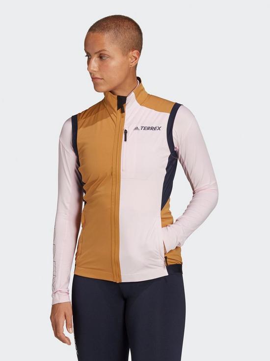 front image of adidas-terrex-xperior-cross-country-ski-soft-shell-vest