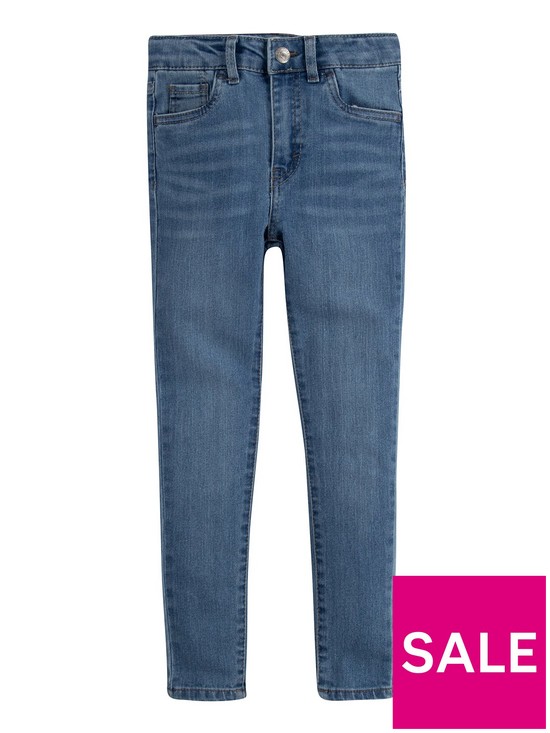 front image of levis-girls-720-high-rise-super-skinny-jeans-mid-wash