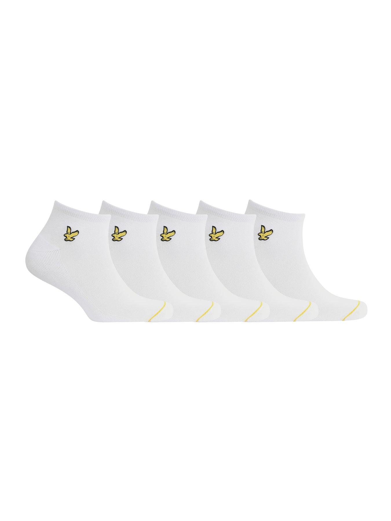 Underwear & Socks 5 Pack Trainer Socks - White