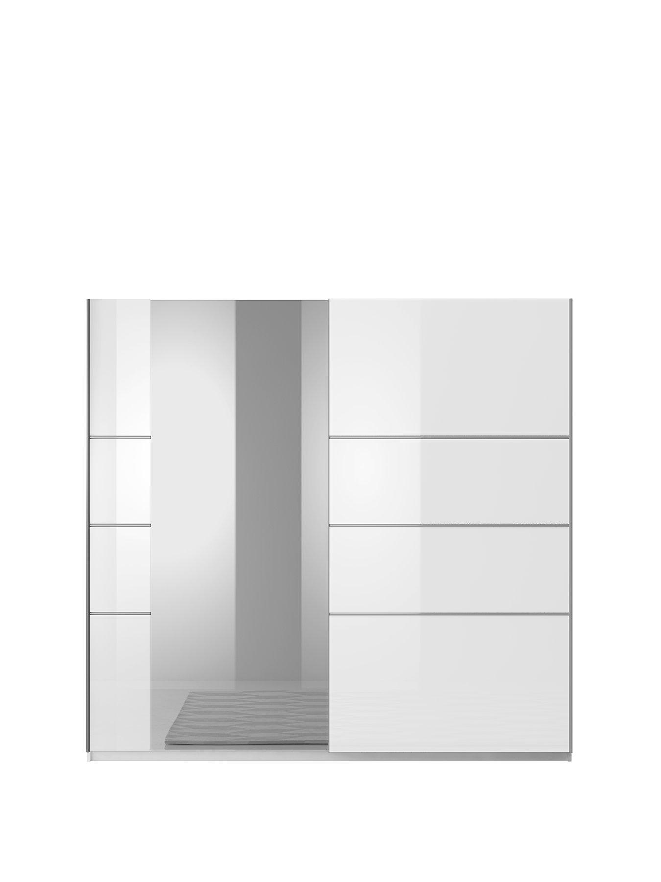Product photograph of Very Home Beta 2 Door Sliding Mirrored Wardrobe from very.co.uk