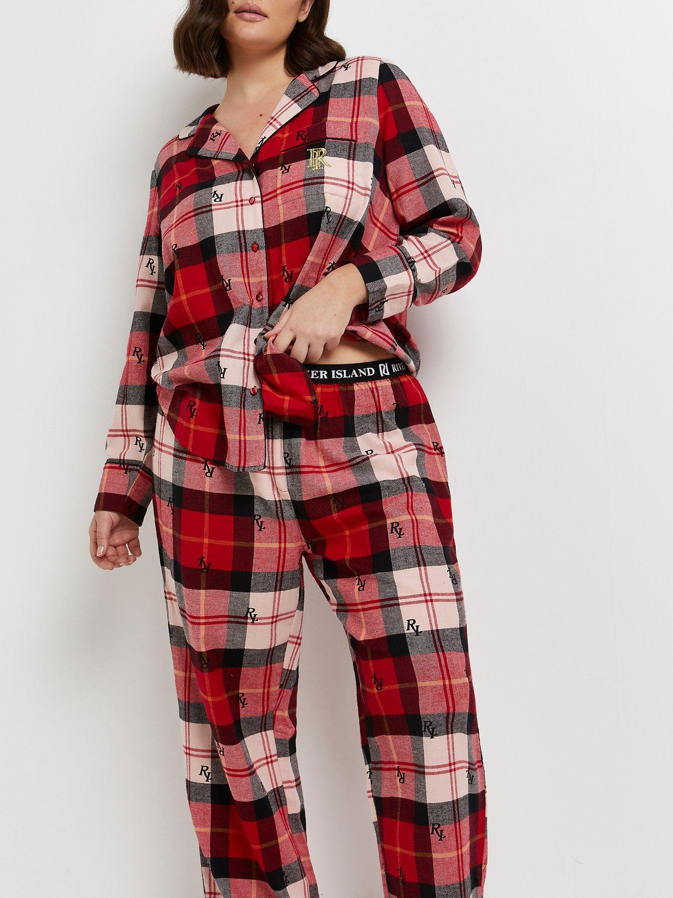  Checked Pyjama Set- Red