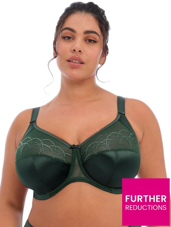 front image of elomi-cate-underwirednbspfull-cup-banded-bra-green