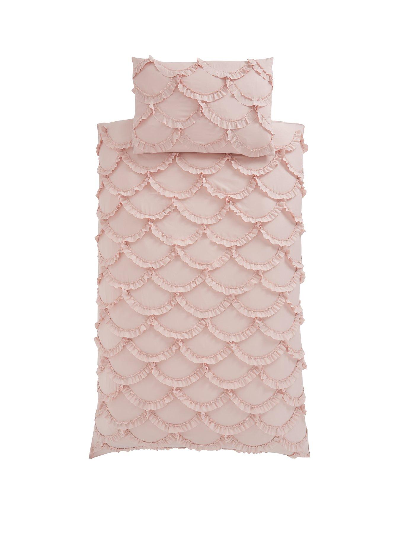 Very Home Scallop Edge Single Duvet Cover Set Blush very.co.uk