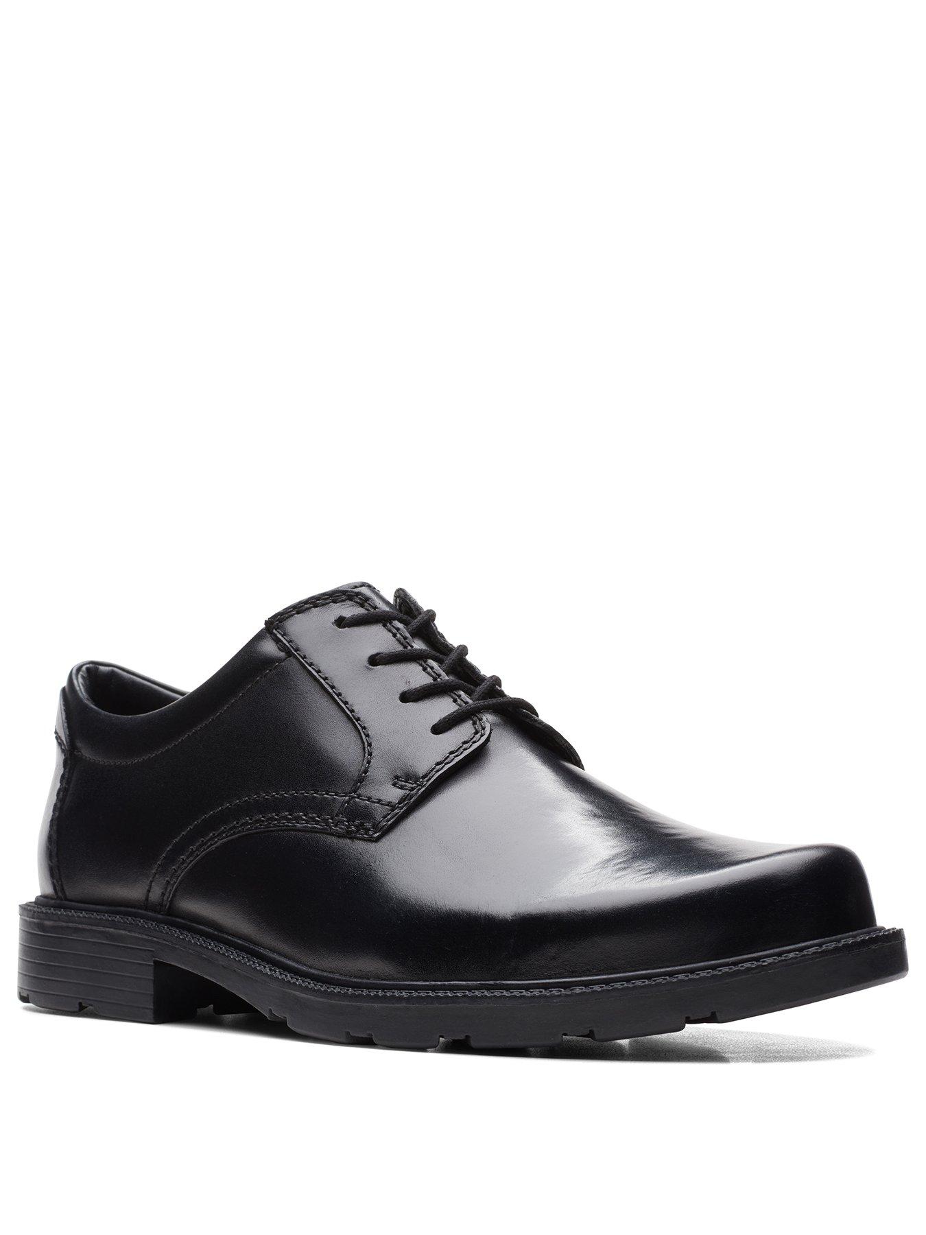 Clarks mens black dress 2024 shoes