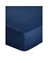  image of hotel-collection-luxury-400-thread-count-plain-soft-touch-sateen-extra-deep-32-cm-fitted-sheet-navy