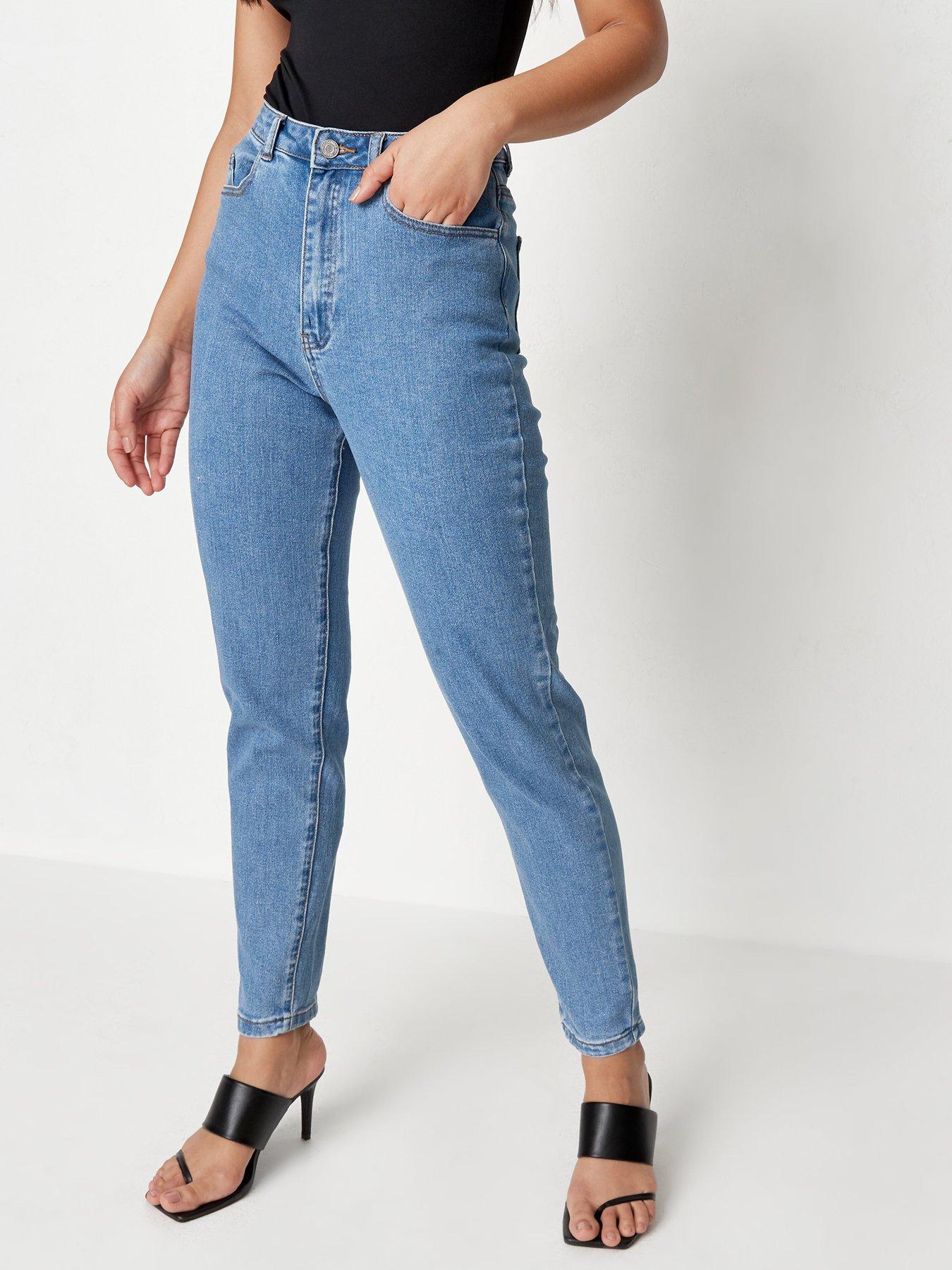 missguided comfort stretch mom jeans