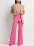  image of river-island-soft-crepe-flare-trouser-pink