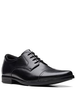 clarks howard cap oxford shoes - black