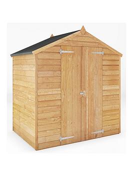Mercia 4 X 6 Ft Overlap Apex Windowless Shed With Double Doors
