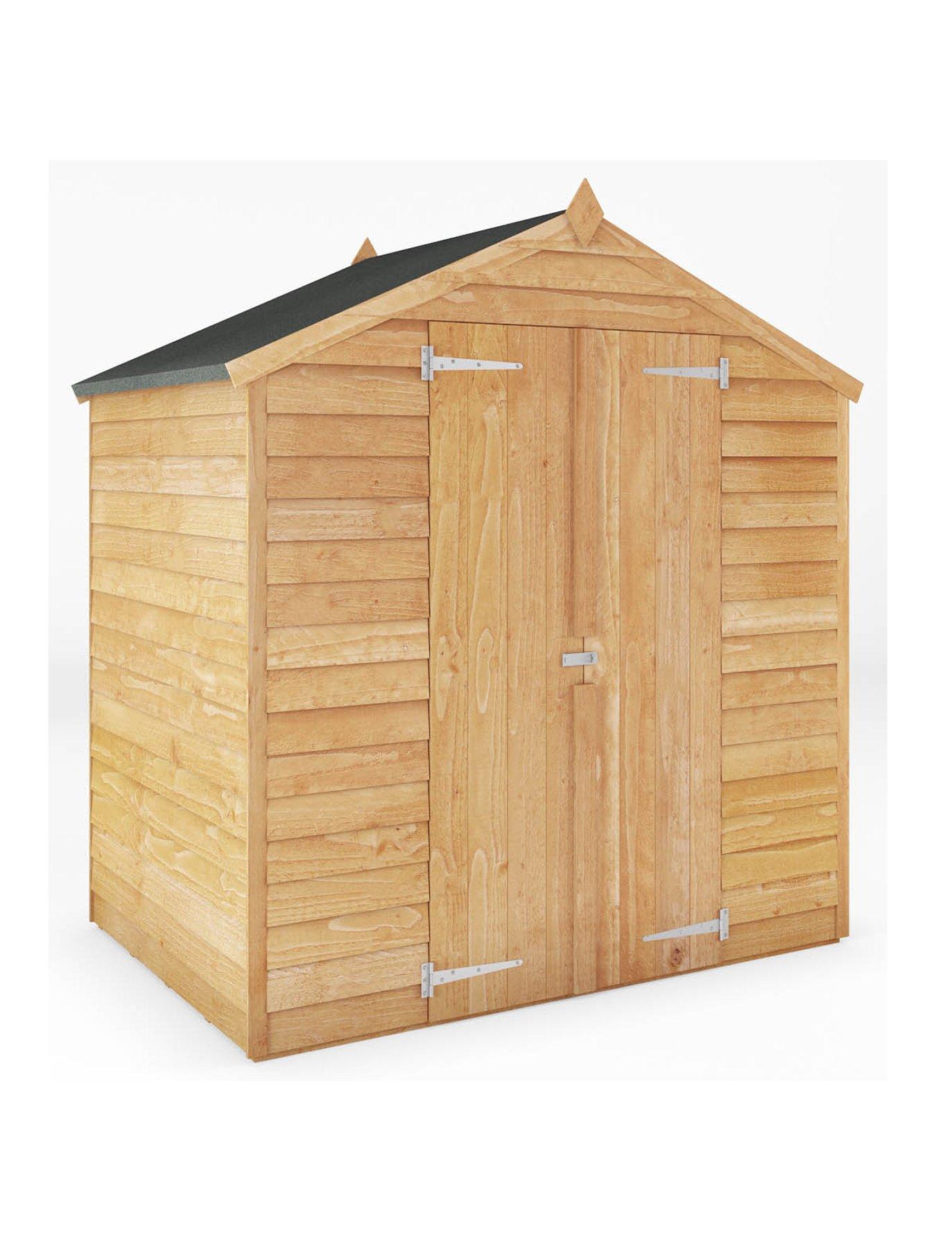 Image 2 of 6 of MERCIA 4 x 6 ft Overlap Apex Windowless Shed with Double Doors - FSC Certified&reg;