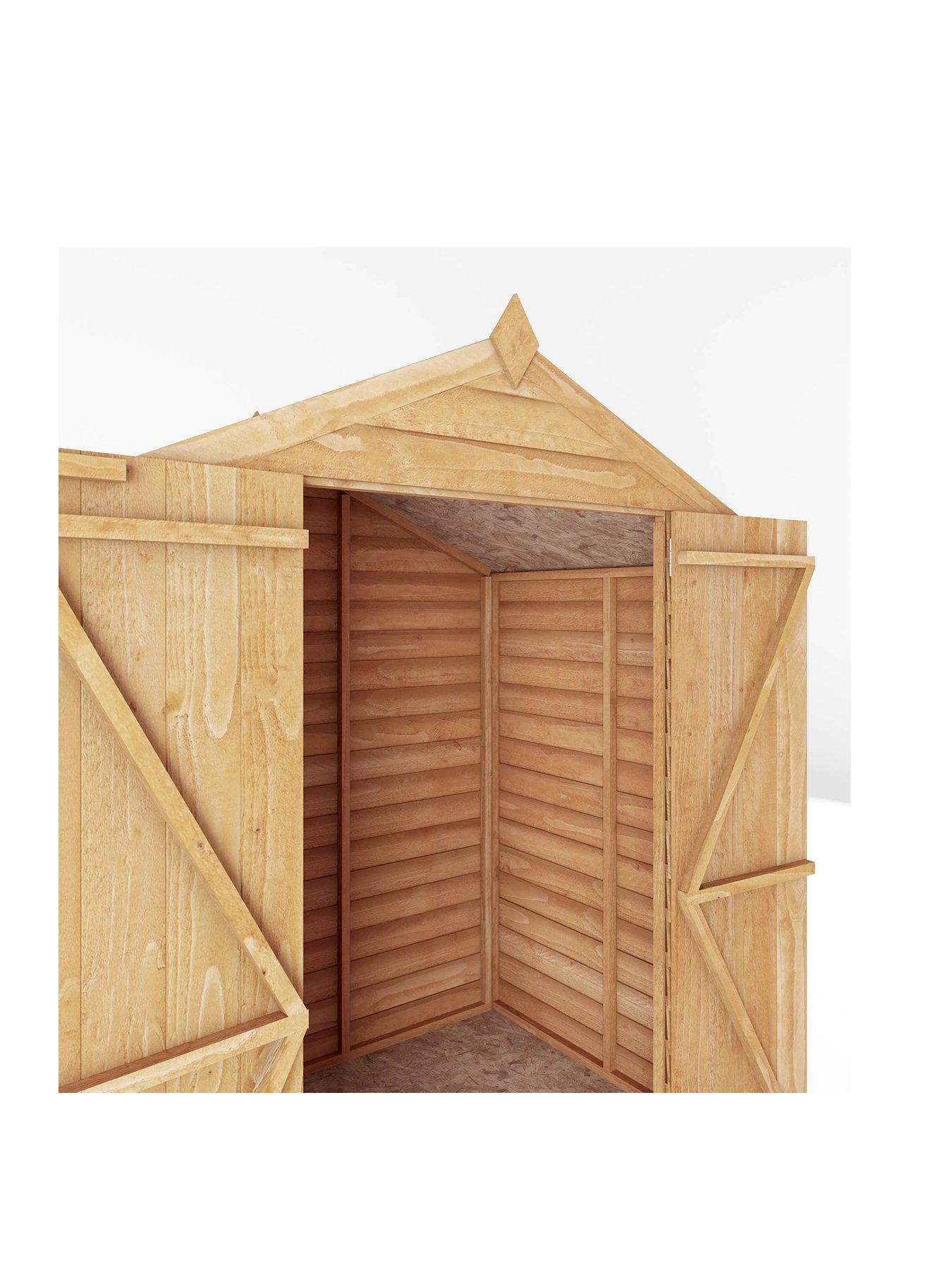Image 3 of 6 of MERCIA 4 x 6 ft Overlap Apex Windowless Shed with Double Doors - FSC Certified&reg;