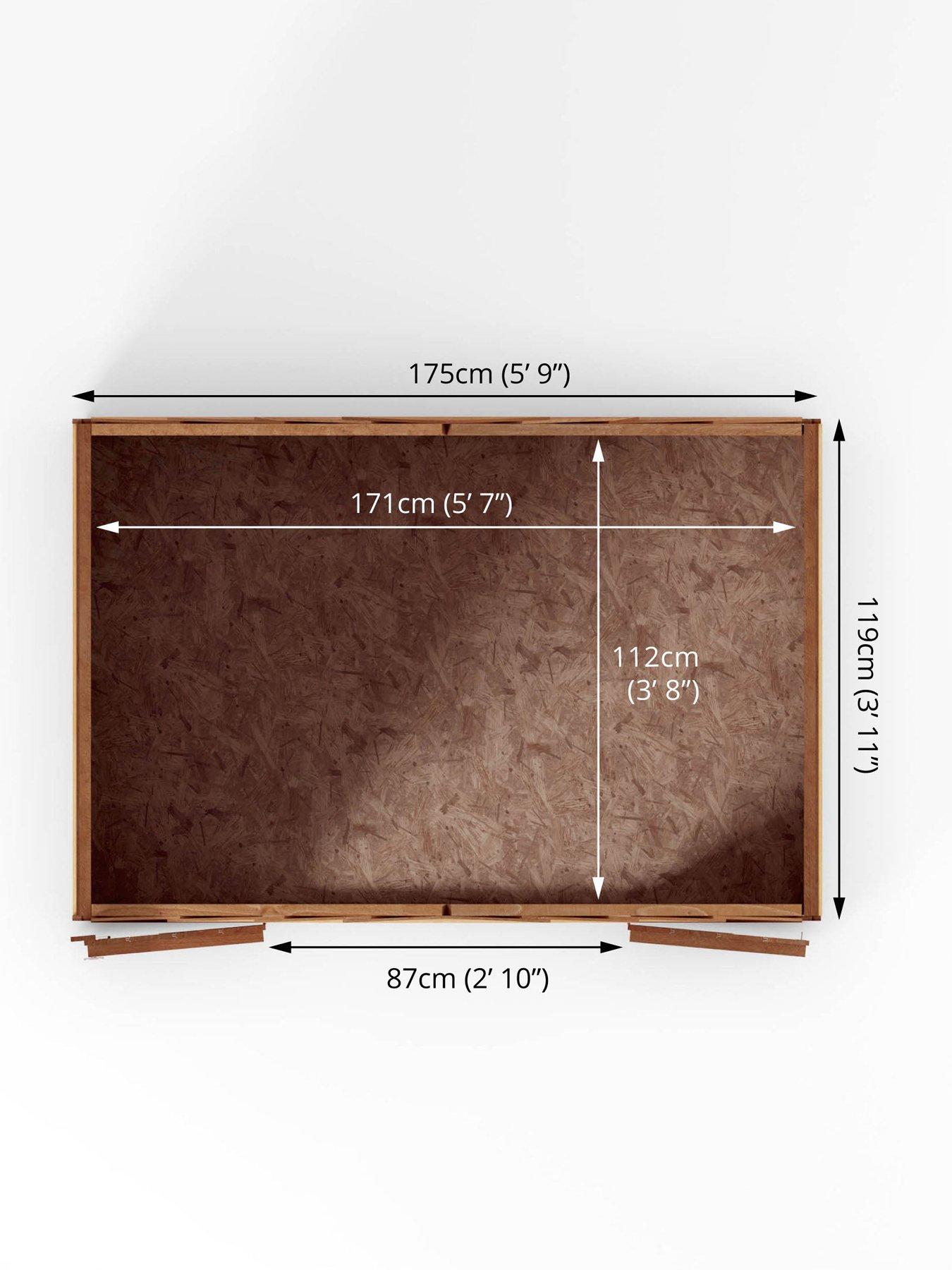 Image 4 of 6 of MERCIA 4 x 6 ft Overlap Apex Windowless Shed with Double Doors - FSC Certified&reg;