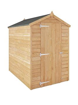 Mercia 6 X 4 Ft Overlap Apex Windowless Shed