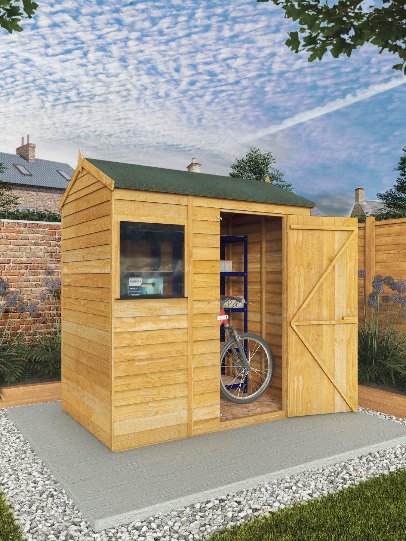undefined 6 x 4 ft Overlap Reverse Apex Shed