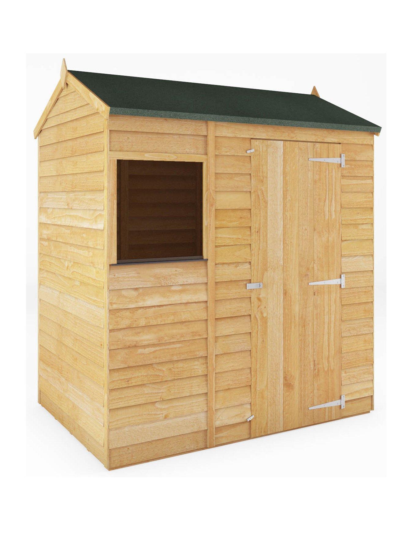 Product photograph of Mercia 6 X 4 Ft Overlap Reverse Apex Shed from very.co.uk