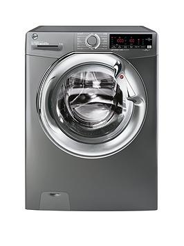 Product photograph of Hoover H-wash 300 9kg Load 1600 Spin Washing Machine - Graphite from very.co.uk