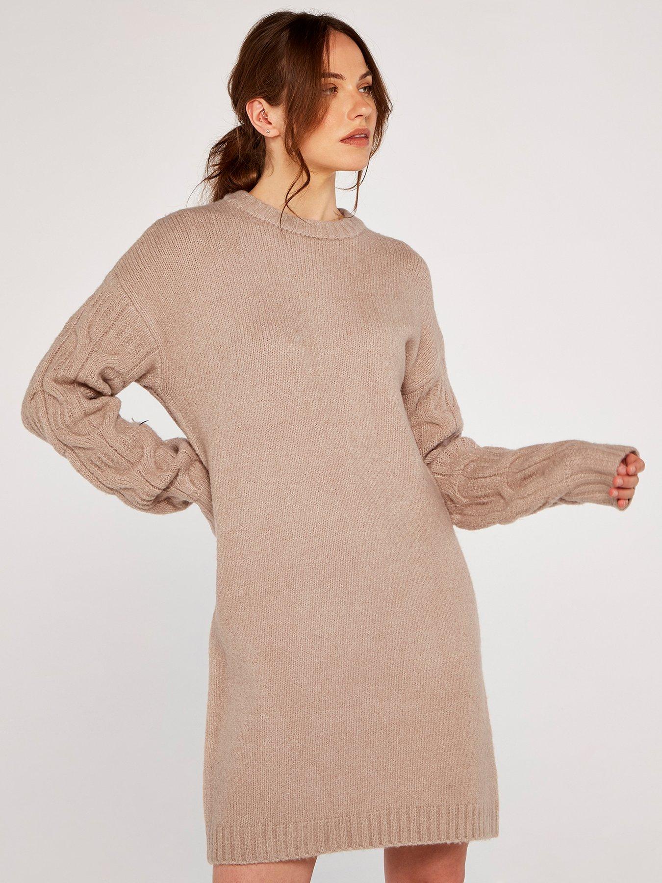  Cable Knit Jumper Dress