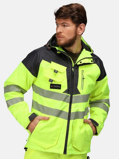 regatta-professional-workwear-tactical-hi-vis-jacket-yellow