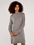  image of apricot-cable-knit-jumper-dress-grey